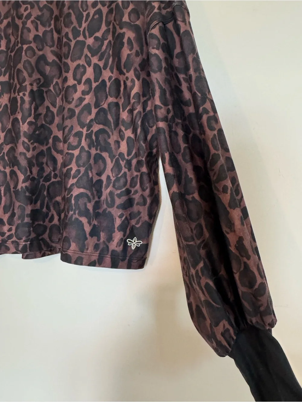 Johnny Was Active French Leopard Drop Shoulder Top XS